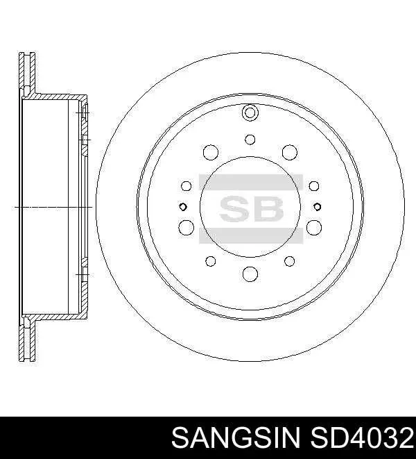 SD4032 Sangsin disco de freno trasero