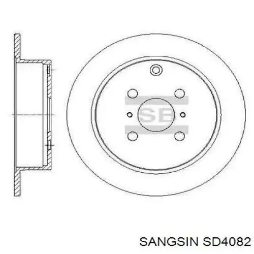 SD4082 Sangsin freno de disco delantero