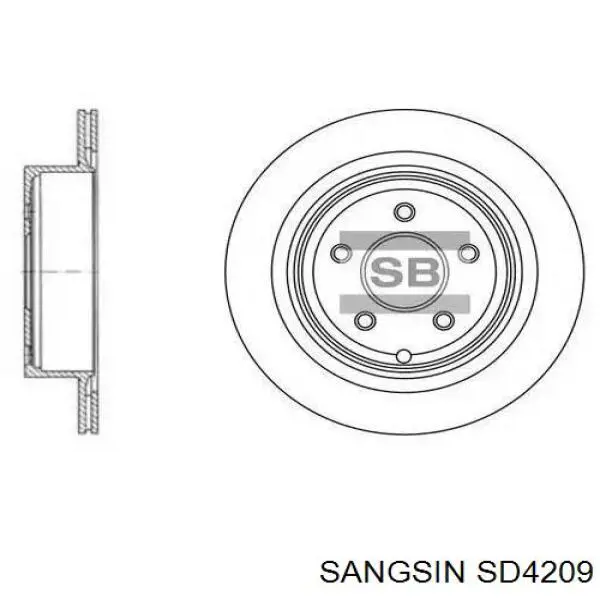 SD4209 Sangsin Freno de disco trasero