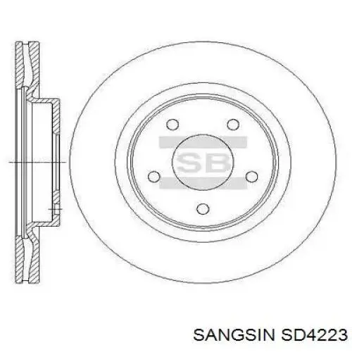 SD4223 Sangsin disco de freno delantero