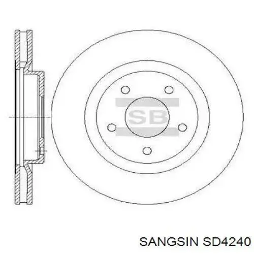 SD4240 Sangsin freno de disco delantero