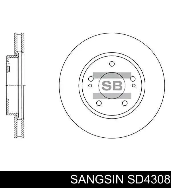 Comprar SD4308 Sangsin Freno de disco delantero
