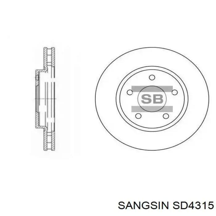 Frenos delanteros Sangsin SD4315 precio, desde 36,62 EUR