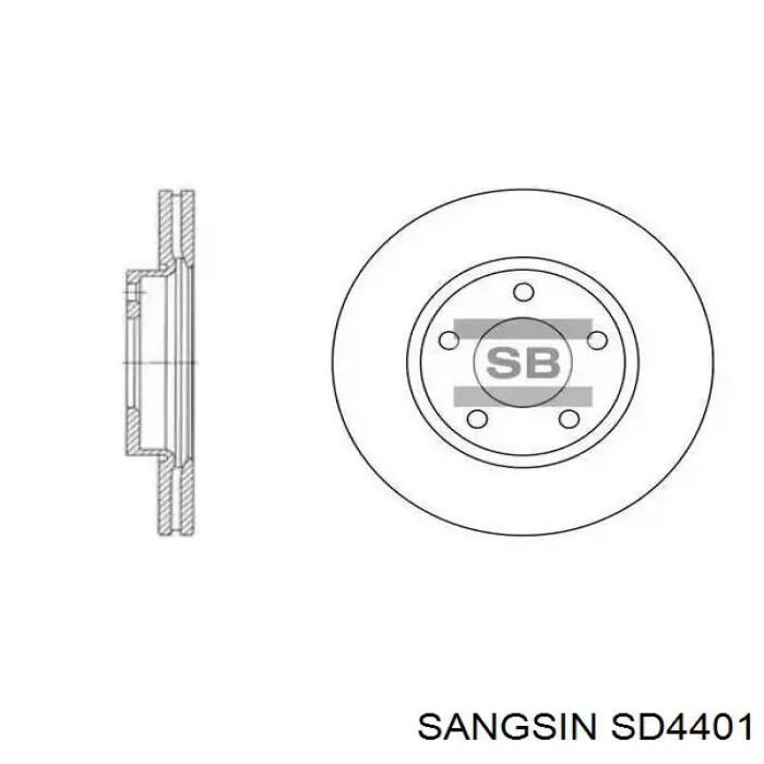 Frenos delanteros Sangsin SD4401 precio, desde 37,53 EUR