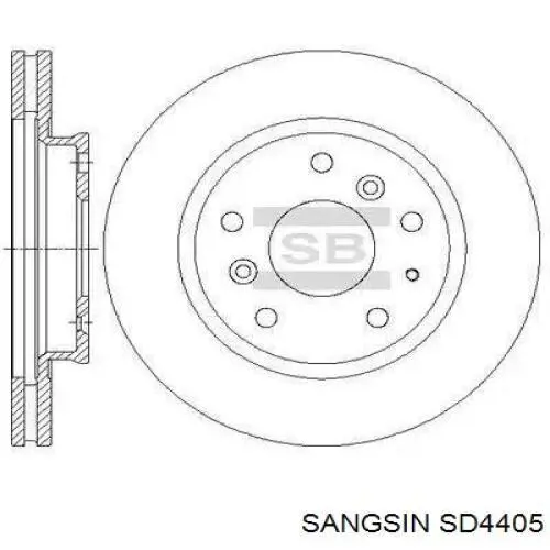 SD4405 Sangsin disco de freno delantero