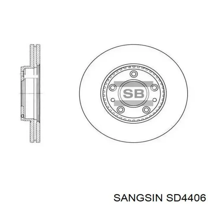 Comprar SD4406 Sangsin Freno de disco delantero