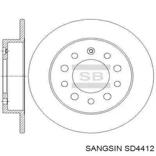 SD4412 Sangsin disco de freno trasero