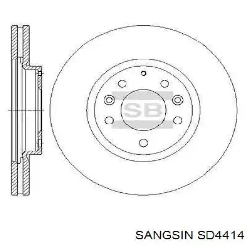 SD4414 Sangsin disco de freno delantero