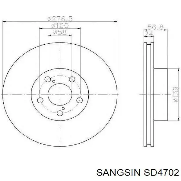 Frenos delanteros Sangsin SD4702 precio, desde 34,17 EUR