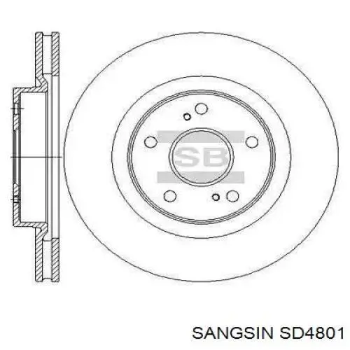 SD4801 Sangsin disco de freno delantero