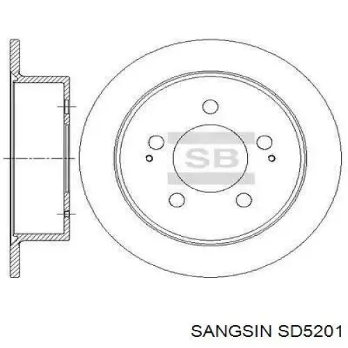 Comprar SD5201 Sangsin Disco de freno trasero