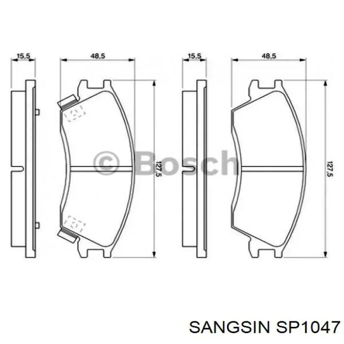 SP1047 Sangsin pastillas de freno delanteras