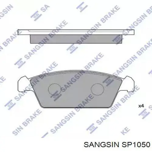 Comprar SP1050 Sangsin Pastillas delanteras de freno