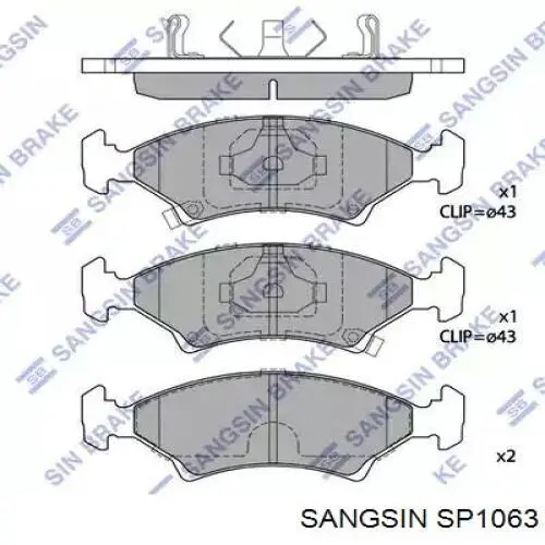 SP1063 Sangsin Pastillas delanteras