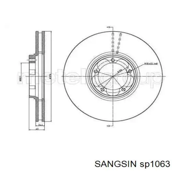 Pastillas de freno delanteras de disco SANGSIN SP1063