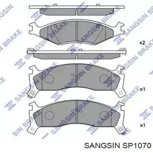 SP1070 Sangsin pastillas de freno delanteras