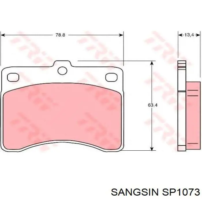 SP1073 Sangsin pastillas de freno delanteras