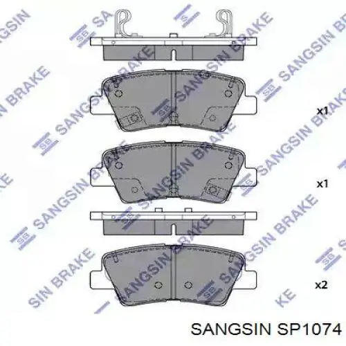 Comprar SP1074 Sangsin Pastillas de freno traseras