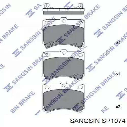 Pastillas de freno traseras SP1074 Sangsin
