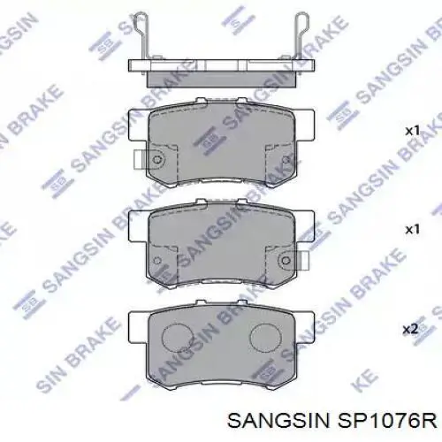 SP1076R Sangsin Pastillas freno traseras
