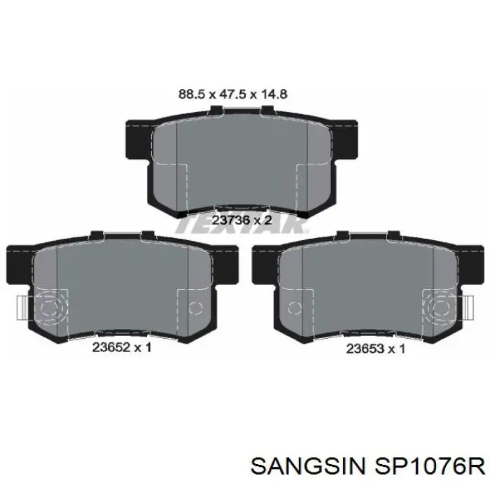 Pastillas traseras de freno Sangsin SP1076R precio, desde 19,38 EUR