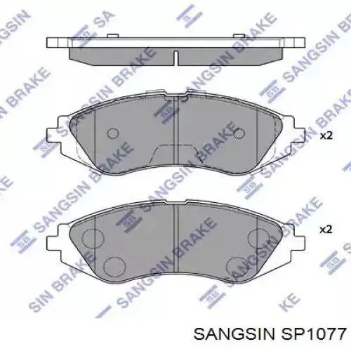 SP1077 Sangsin pastillas de freno delanteras