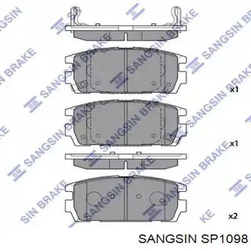 Pastillas traseras de freno Sangsin SP1098 precio, desde 27,75 EUR