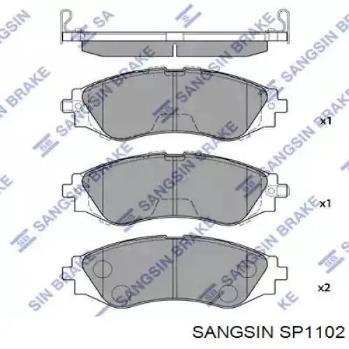 Pastillas freno delanteras Sangsin SP1102 precio, desde 27,76 EUR