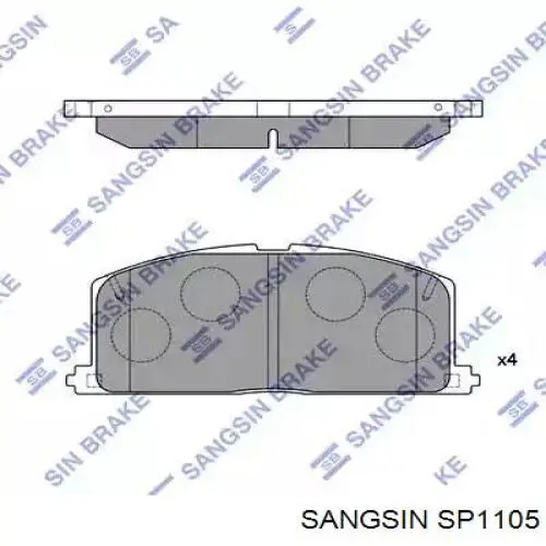 Comprar SP1105 Sangsin Pastillas delanteras de freno