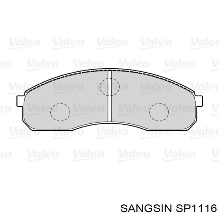 SP1116 Sangsin pastillas de freno delanteras