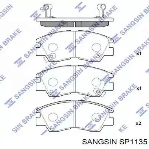 SP1135 Sangsin Pastillas delanteras