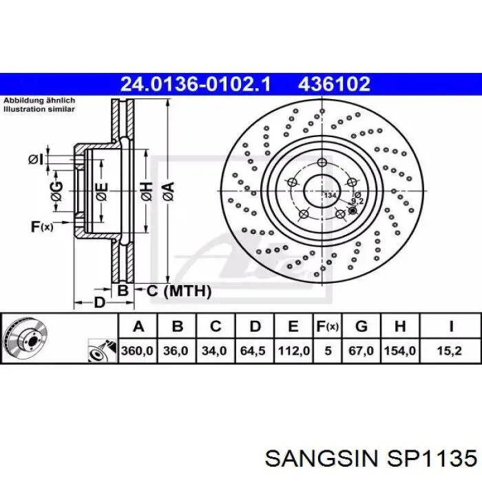 Pastillas freno delanteras Sangsin SP1135 precio, desde 23,44 EUR