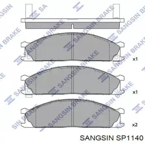Pastillas freno delanteras Sangsin SP1140 precio, desde 26,77 EUR