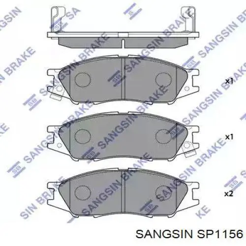 SP1156 Sangsin pastillas de freno delanteras