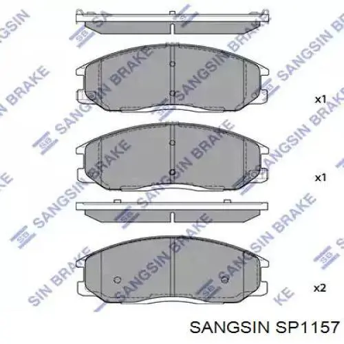 SP1157 Sangsin Pastillas delanteras