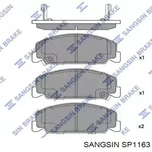 SP1163 Sangsin pastillas de freno traseras