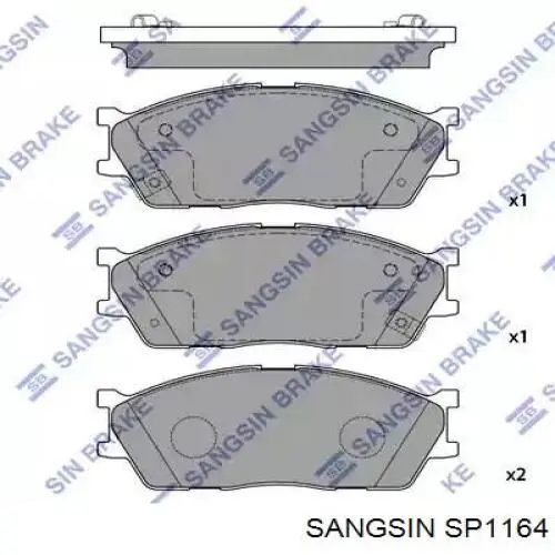 SP1164 Sangsin Pastillas delanteras