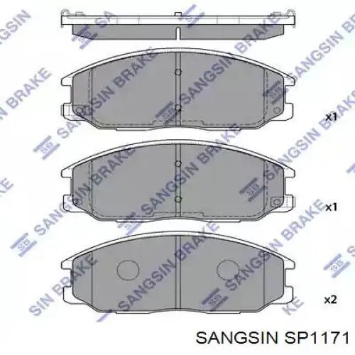Pastillas freno delanteras Sangsin SP1171 precio, desde 35,09 EUR