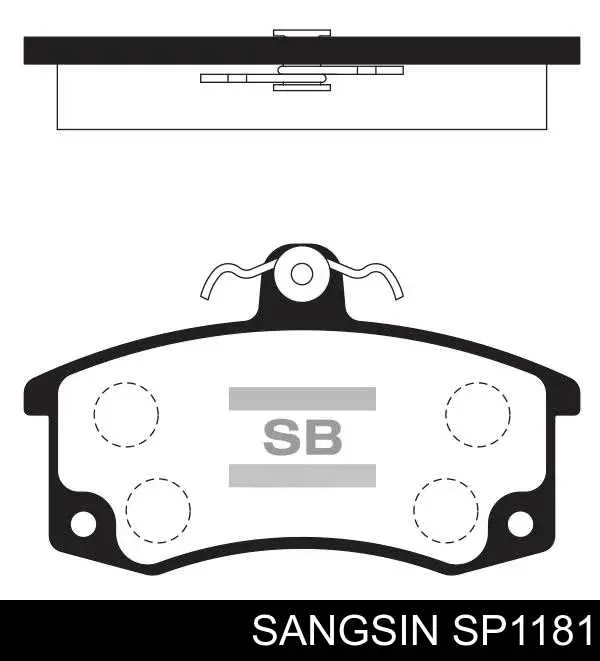 SP1181 Sangsin Pastillas delanteras