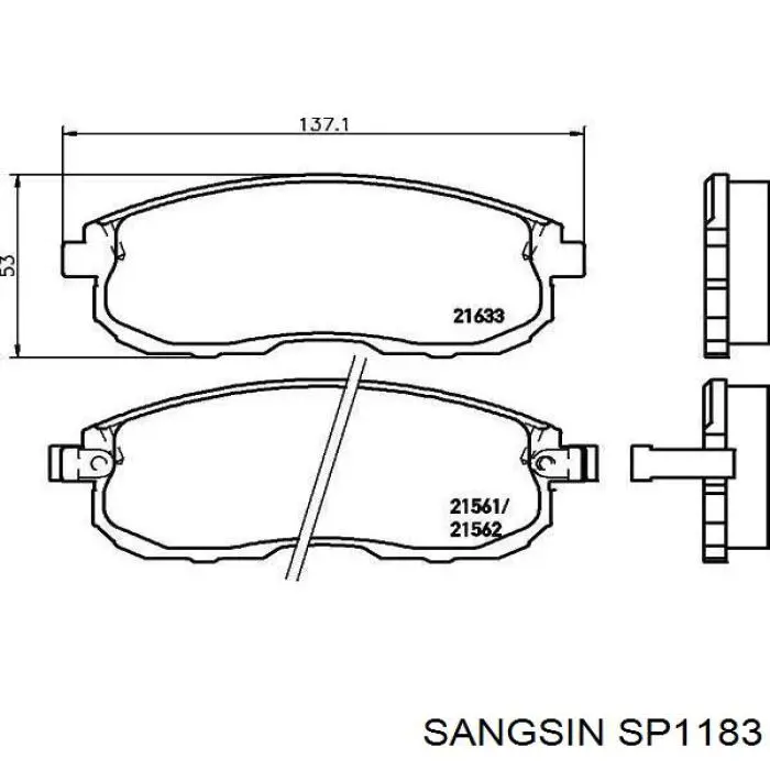 SP1183 Sangsin pastillas de freno delanteras