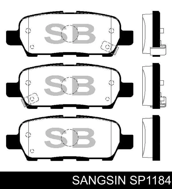 Pastillas de freno traseras SP1184 Sangsin