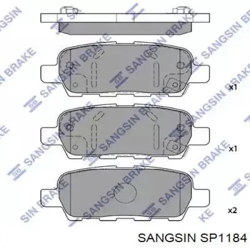 SP1184 Sangsin pastillas de freno traseras