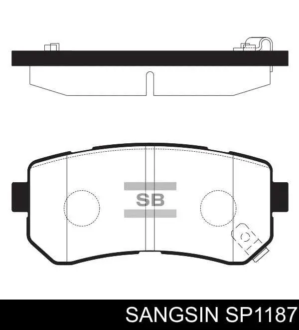 SP1187 Sangsin Pastillas freno traseras