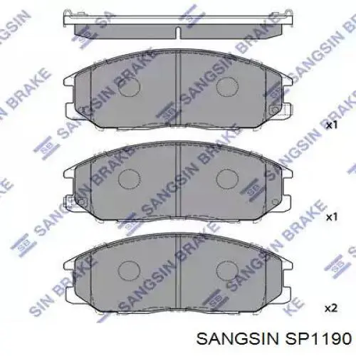 Pastillas freno delanteras Sangsin SP1190 precio, desde 22,69 EUR