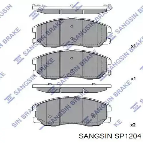 Comprar SP1204 Sangsin Pastillas delanteras de freno
