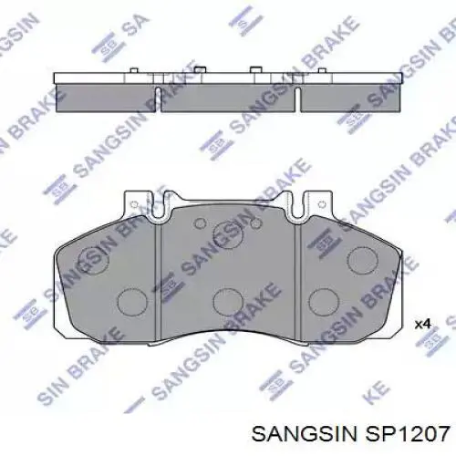 SP1207 Sangsin pastillas de freno delanteras