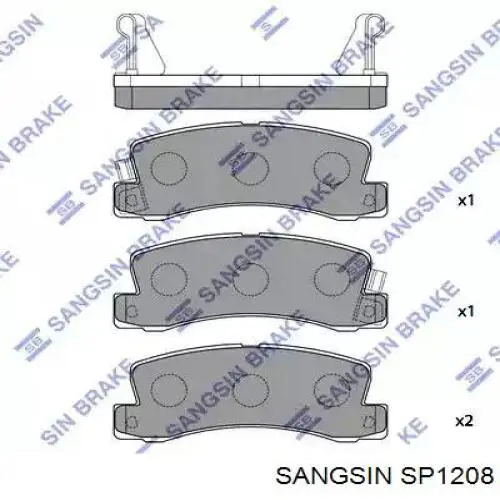 SP1208 Sangsin Pastillas freno traseras
