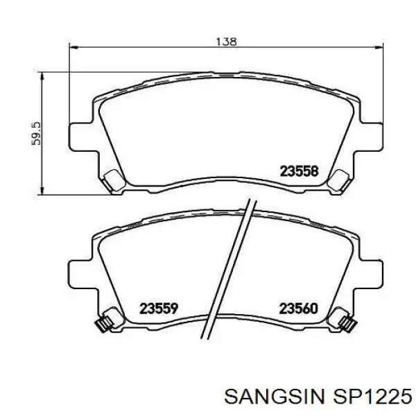 Comprar SP1225 Sangsin Pastillas delanteras de freno