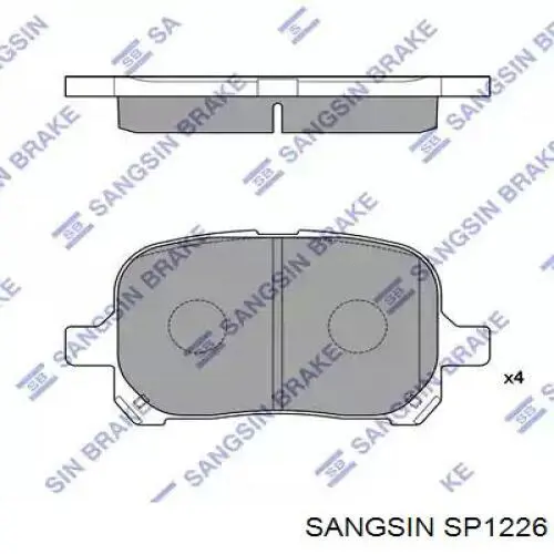 SP1226 Sangsin pastillas de freno delanteras