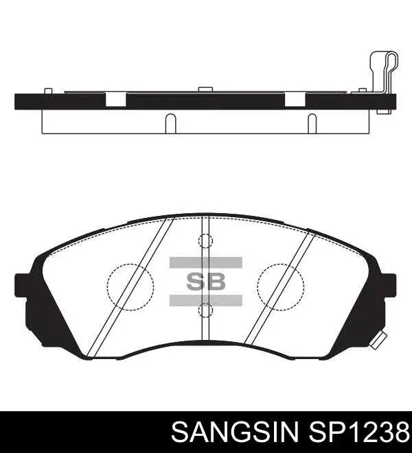 Comprar SP1238 Sangsin Pastillas delanteras de freno